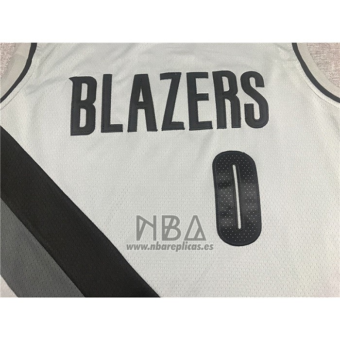 Camiseta Portland Trail Blazers Damian Lillard NO 0 Earned 2020-21 Gris